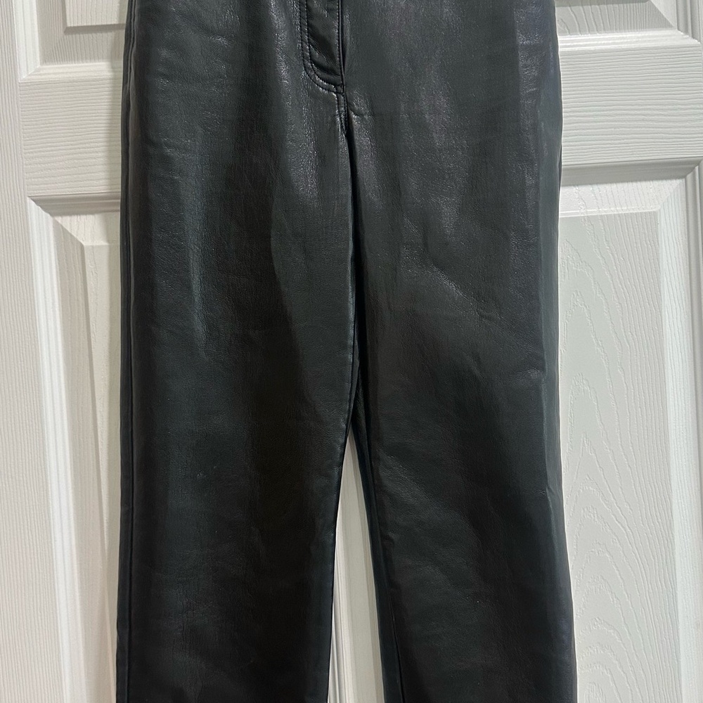Wilfred Dark Leather Trousers